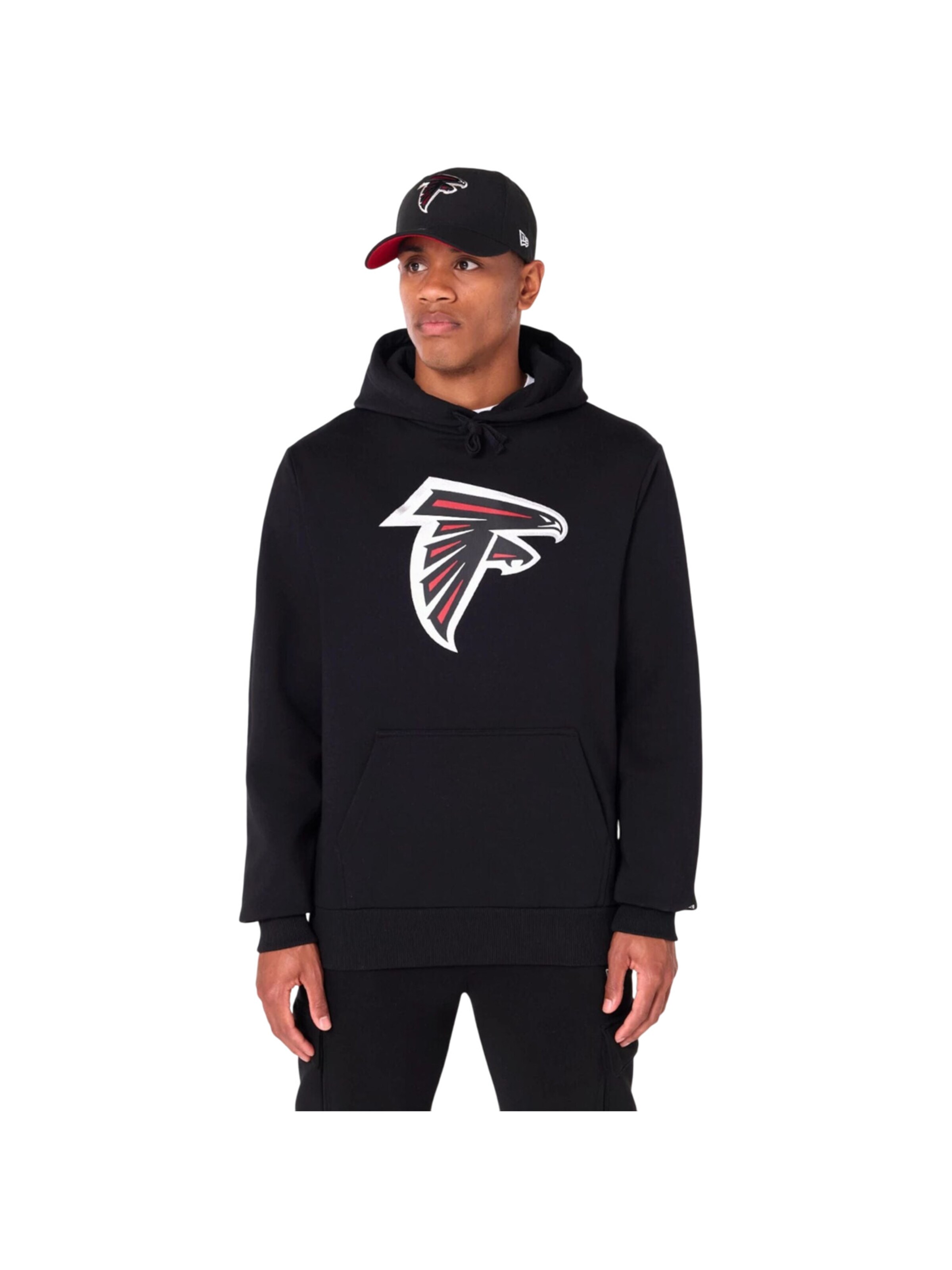 NEW ERA Sweatshirt 'NFL Atlanta Falcons Logo' in Black: front