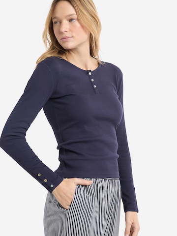 ETAM Pajama Shirt 'Holga' in Blue