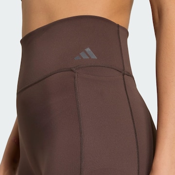 Skinny Pantalon de sport 'Optime' ADIDAS PERFORMANCE en marron