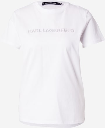 Karl Lagerfeld Тениска в бяло: отпред