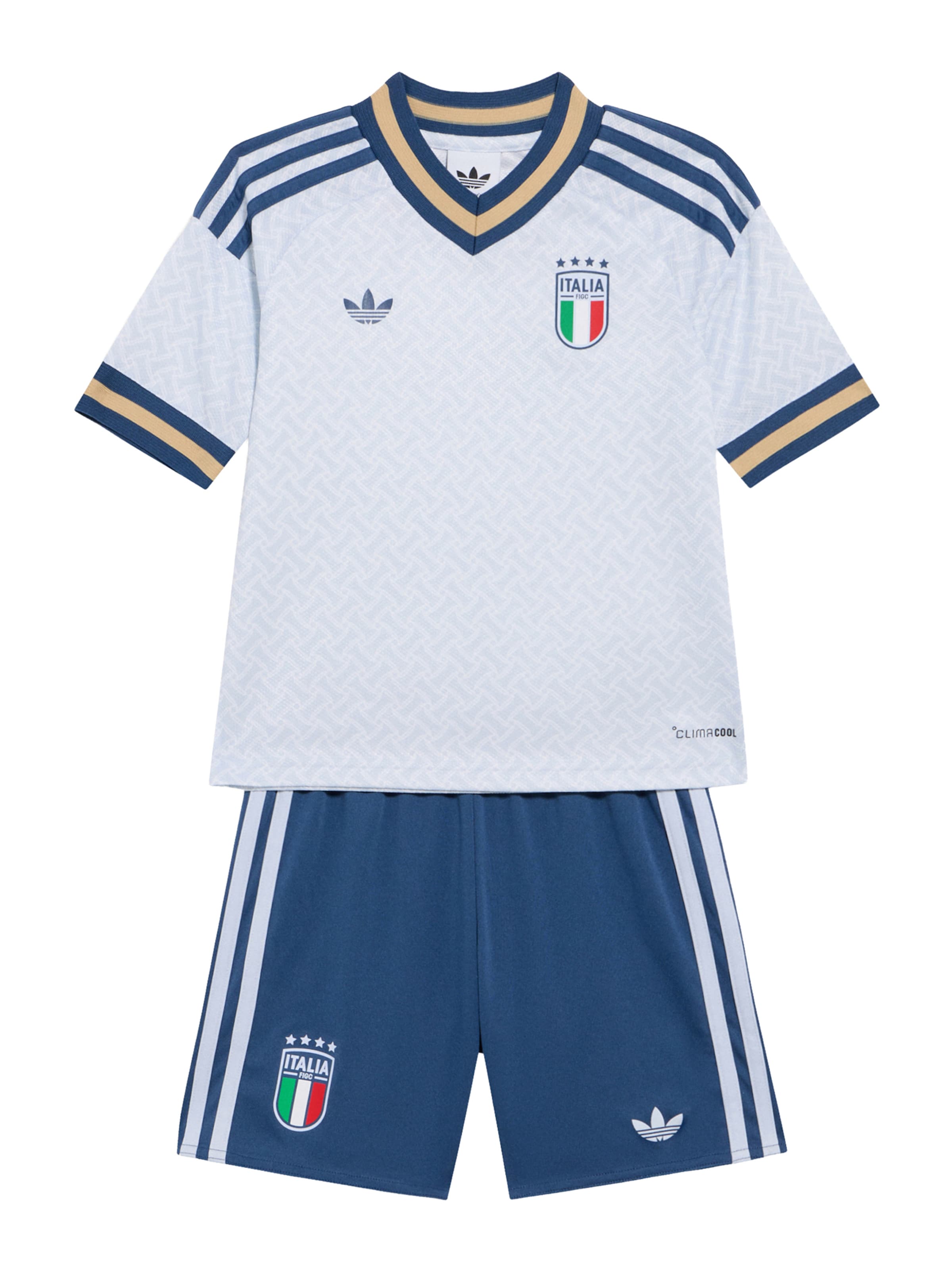 zils ADIDAS PERFORMANCE Standarta piegriezums Sporta tērps 'Italy 26 Away Kids': no priekšpuses