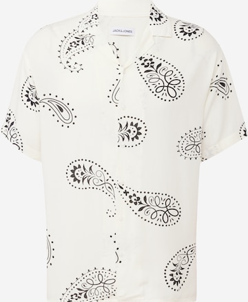 JACK & JONES Comfort fit Button Up Shirt 'JEFF' in White: front