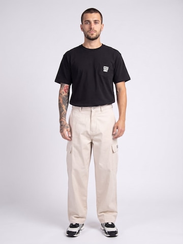 Obey Baggy Trousers 'M' Bigwig Baggy Twill Cargo Panr Silver Grey' in Beige