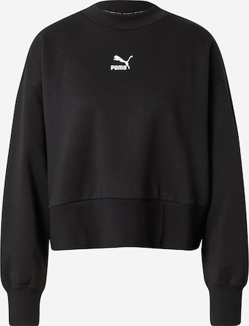 PUMA Sweatshirt 'Classics' in Zwart: voorkant