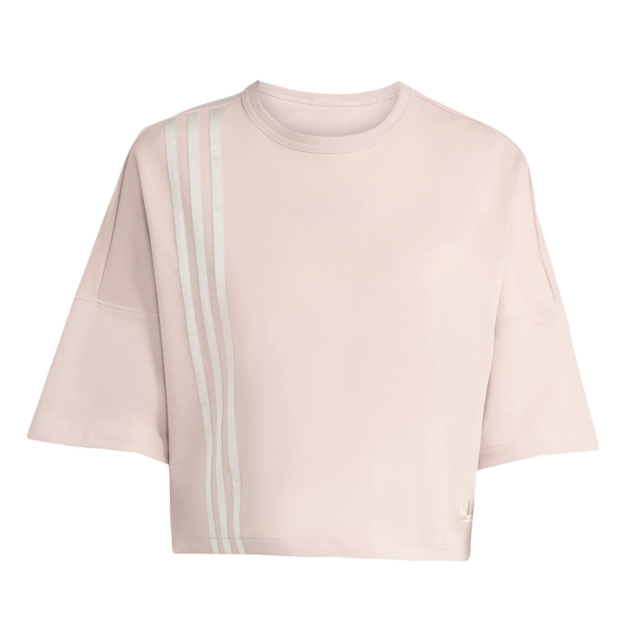 ADIDAS ORIGINALS Shirt 'Off Placed 3-Stripes' in Pink: front