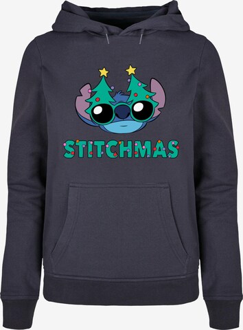 ABSOLUTE CULT Sweatshirt 'Lilo And Stitch - Stitchmas Glasses' in Blau: predná strana