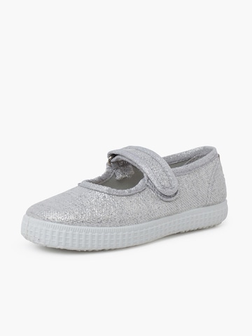 Ballerines Pisamonas en argent : devant