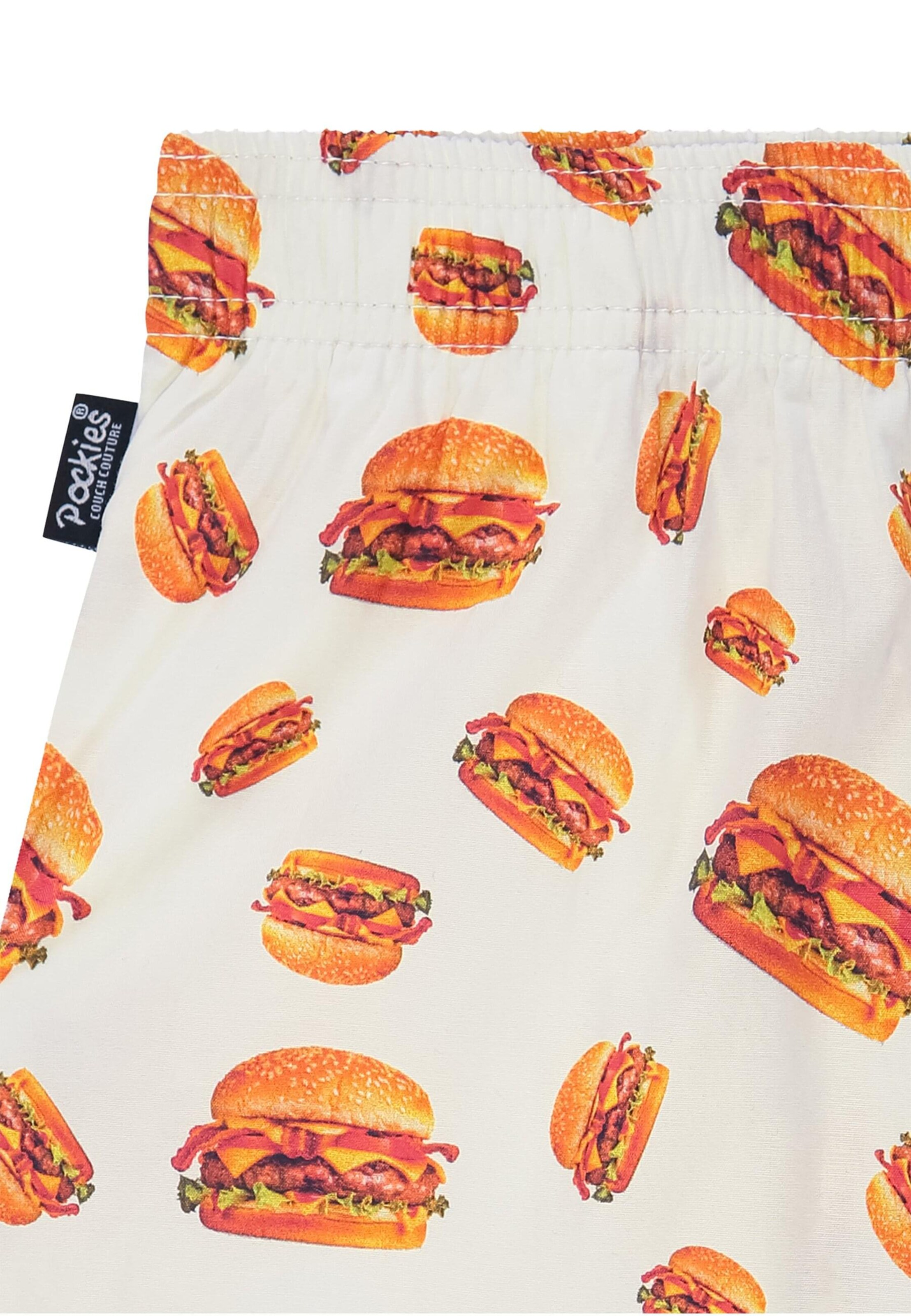 Pockies Boxerky 'Burger' – bílá