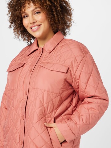 ONLY Carmakoma Between-Season Jacket 'NEW TANZIA' in Pink