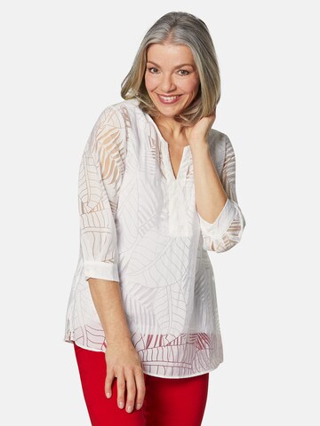 Goldner Bluse in Weiß: Vorderseite