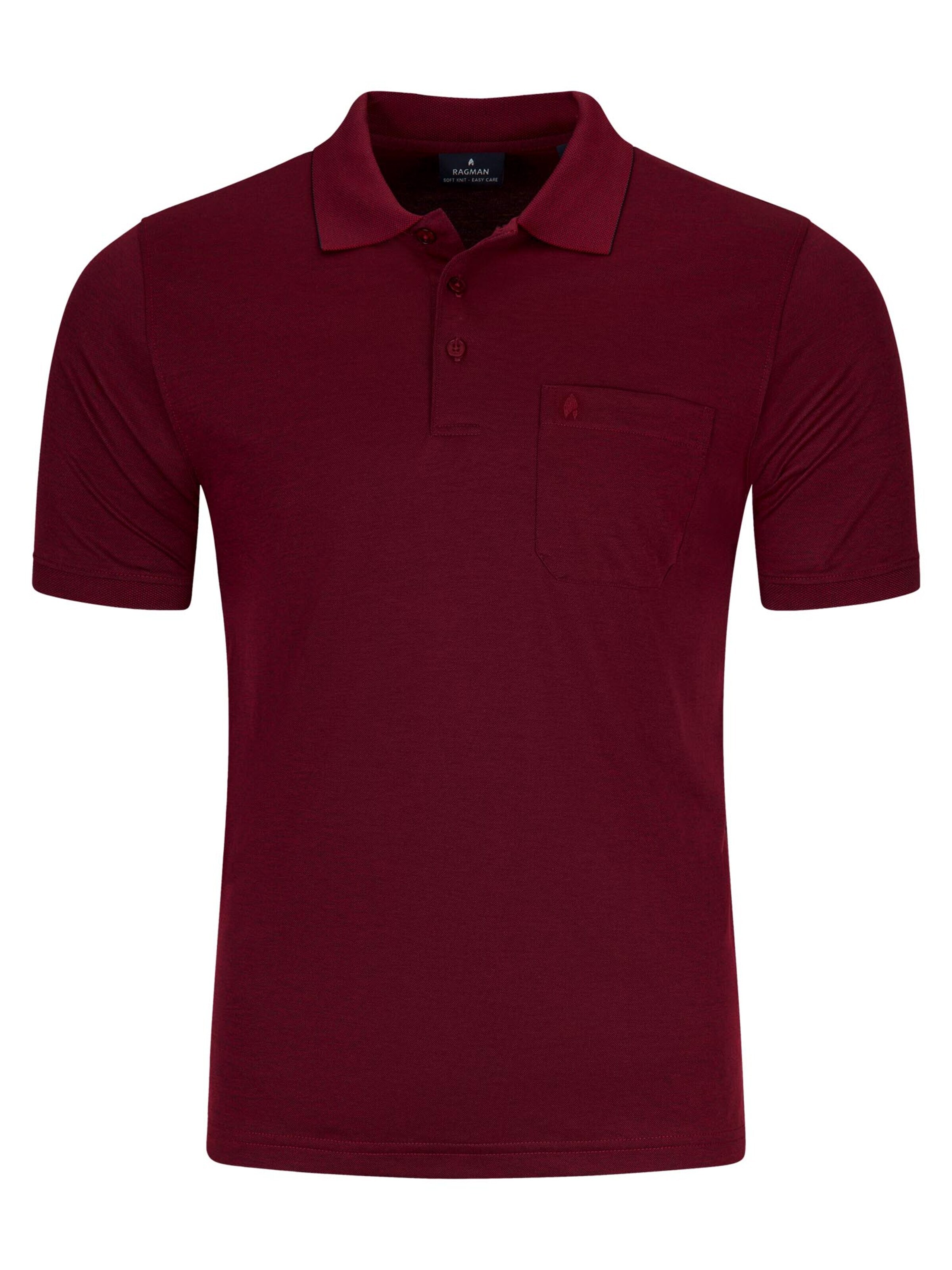 Ragman Shirt 'Basic'‌‌‌‌ in Rot: Vorderseite