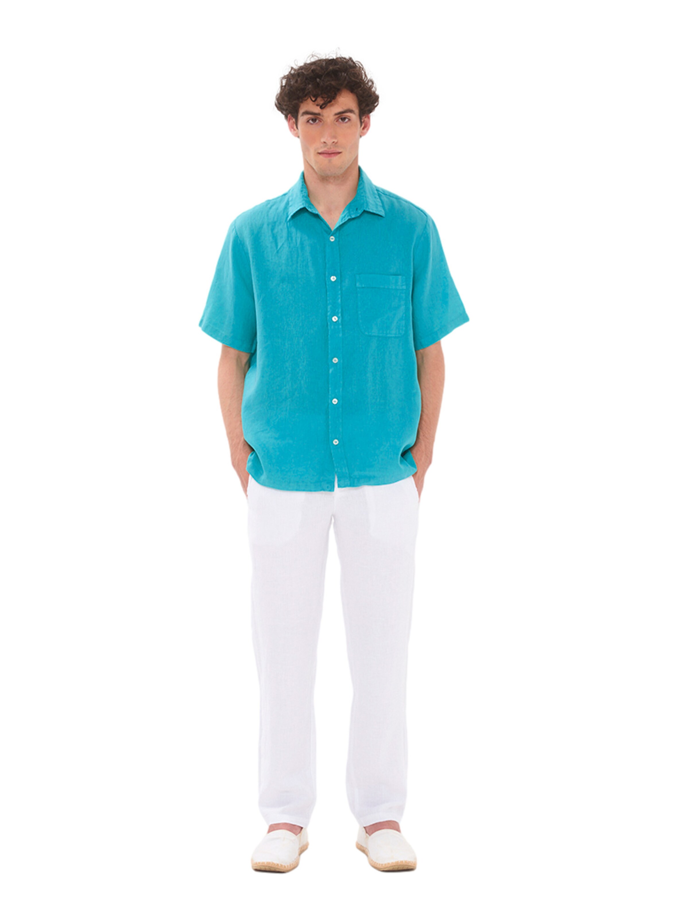 Haris Cotton Shirt 'Haris Cotton' in Blauw