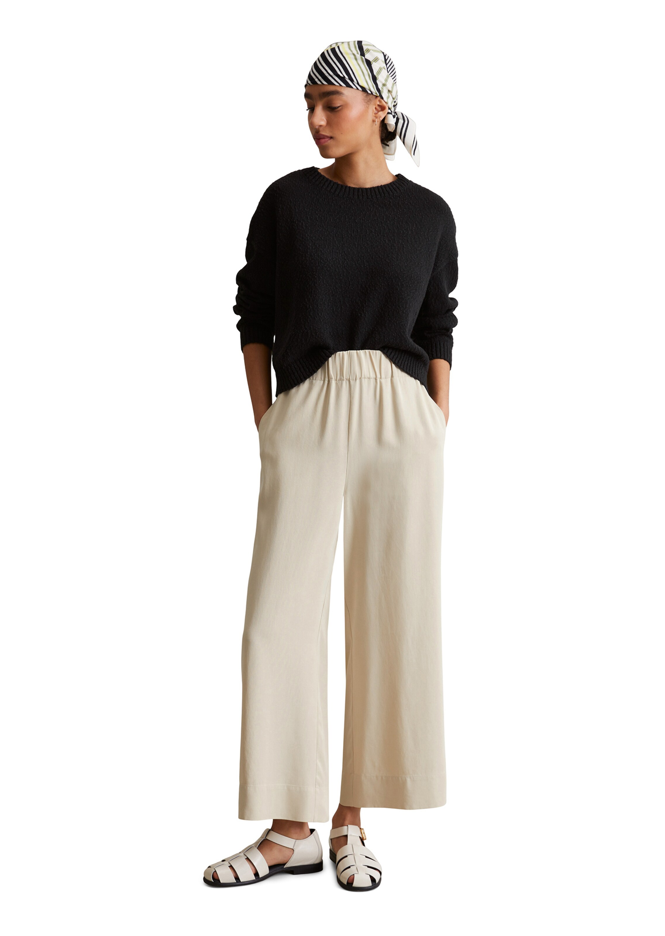 Marc O'Polo DENIM Wide leg Trousers in Beige