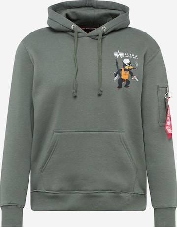 ALPHA INDUSTRIES Sweatshirt 'Squadron' in Grün: predná strana