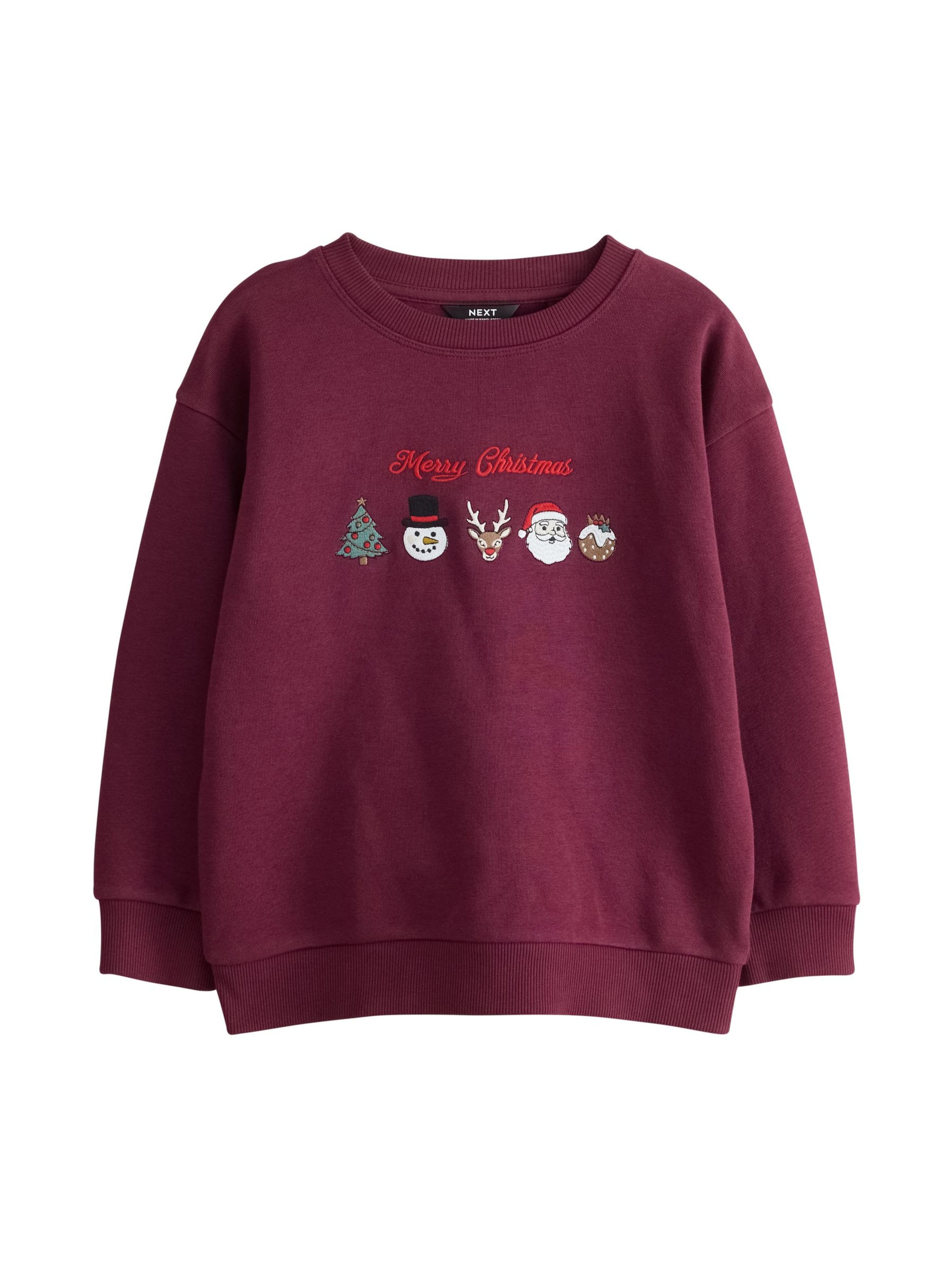 Next Sweatshirt 'Christmas' in Rot: Vorderseite