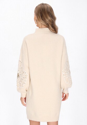 Robes en maille IZIA en beige
