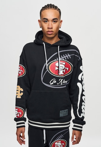 Recovered Kapuzenpullover 'NFL 49ERS Go Niner' in Schwarz: Vorderseite