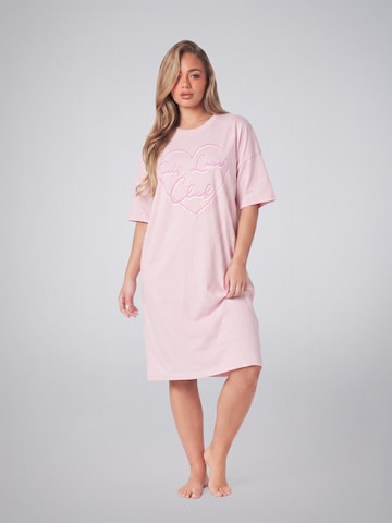LEAFLETIC Oversized jurk 'Leafletic Women’s Oversize T-Shirt' in Roze