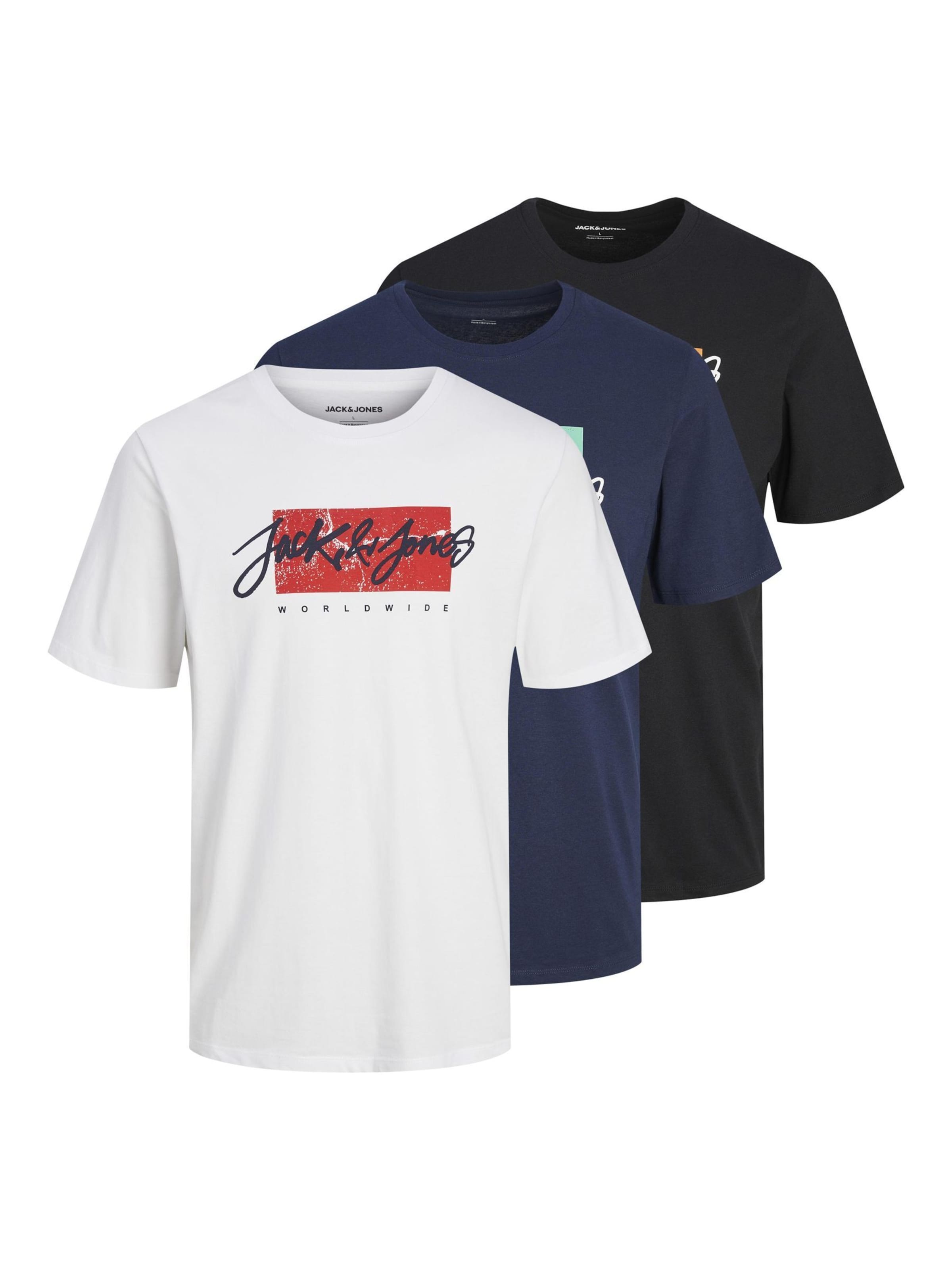JACK & JONES Póló 'JJTiley' - kék: elől