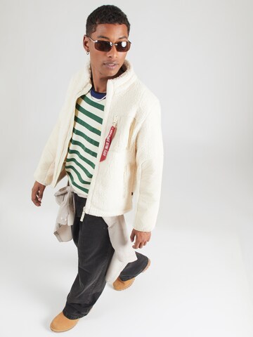 ALPHA INDUSTRIES Fleece Jacket 'Sherpa' in White
