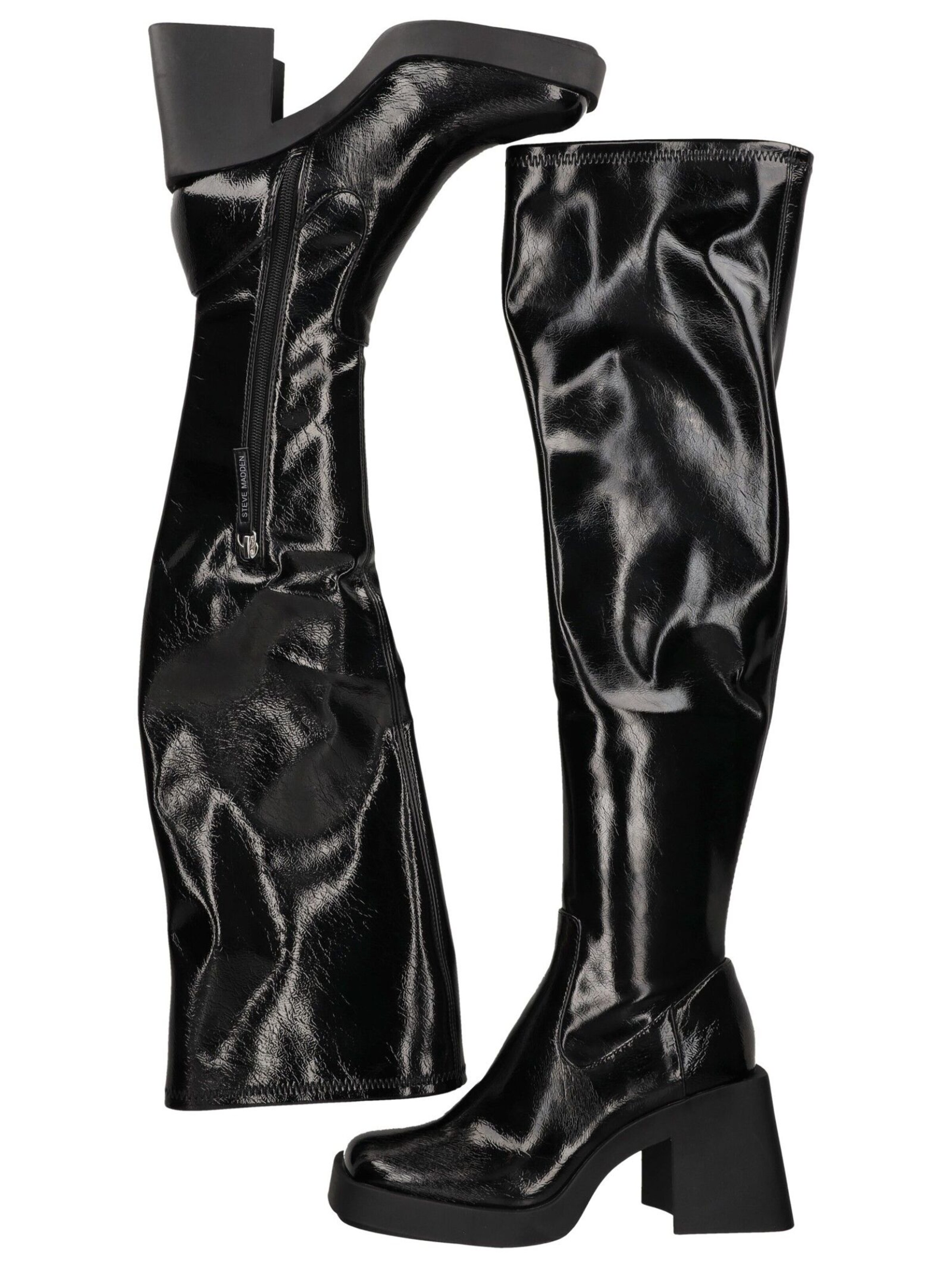 STEVE MADDEN Overknees in Black