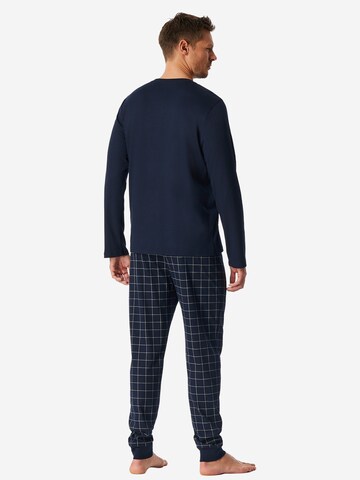 Pyjama long 'Fine Interlock' SCHIESSER en bleu