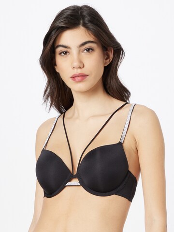 River Island T-shirt Bra in Black: front