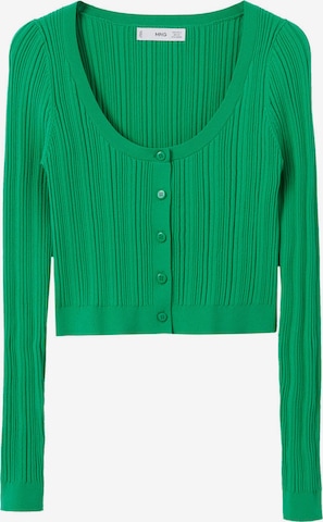 MANGO Gebreid vest in Groen: voorkant