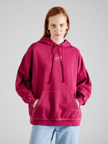 Sweat-shirt 'Graphic Caravan Hoodie' LEVI'S ® en rouge : devant