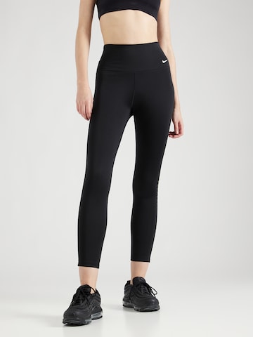 Skinny Pantalon de sport NIKE en noir : devant