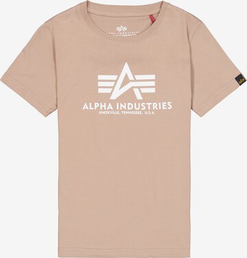 ALPHA INDUSTRIES Тениска в бежово: отпред