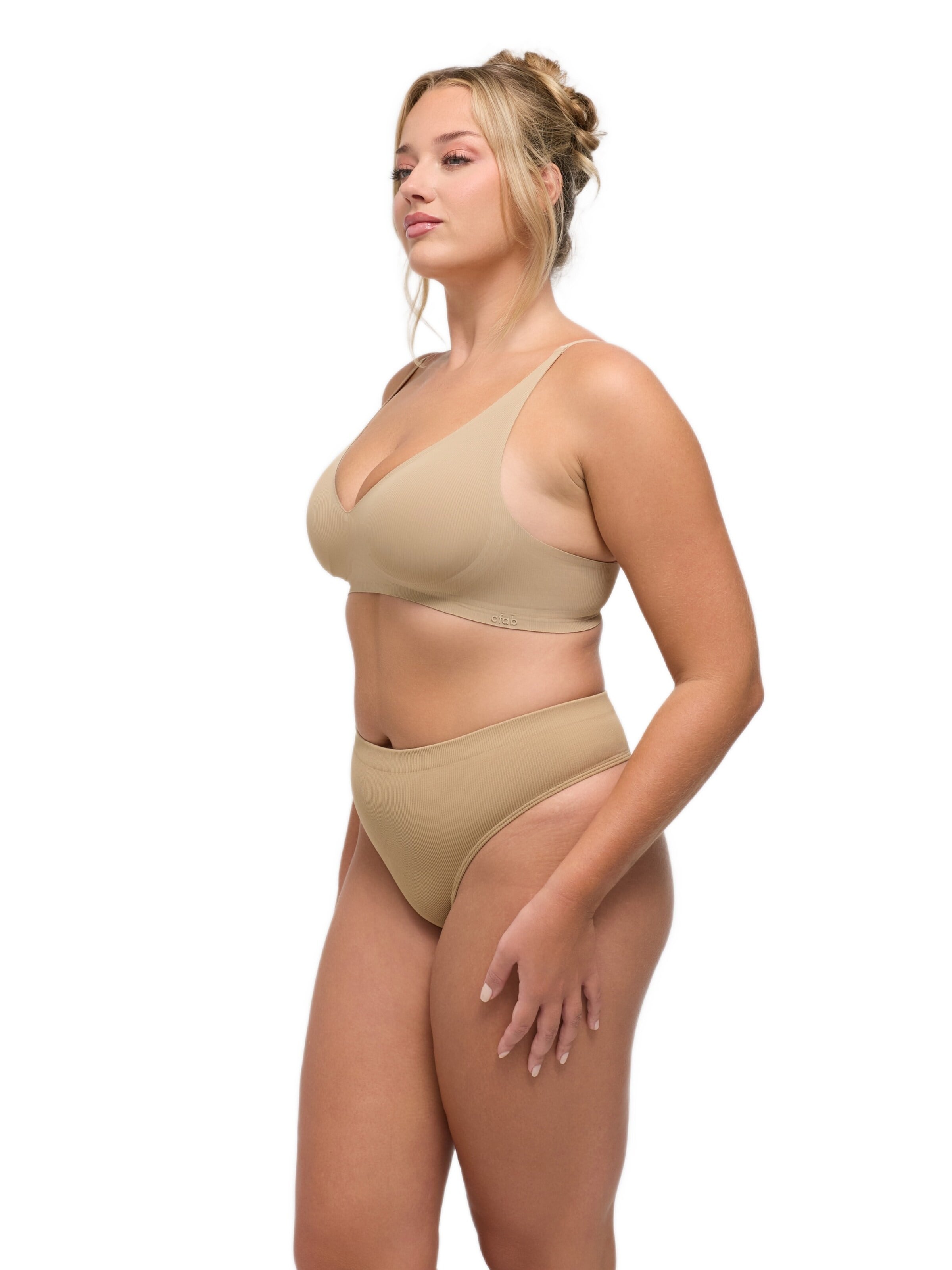 Push-up Reggiseno 'Rib Comfort Push-Up BH' di cfab in beige