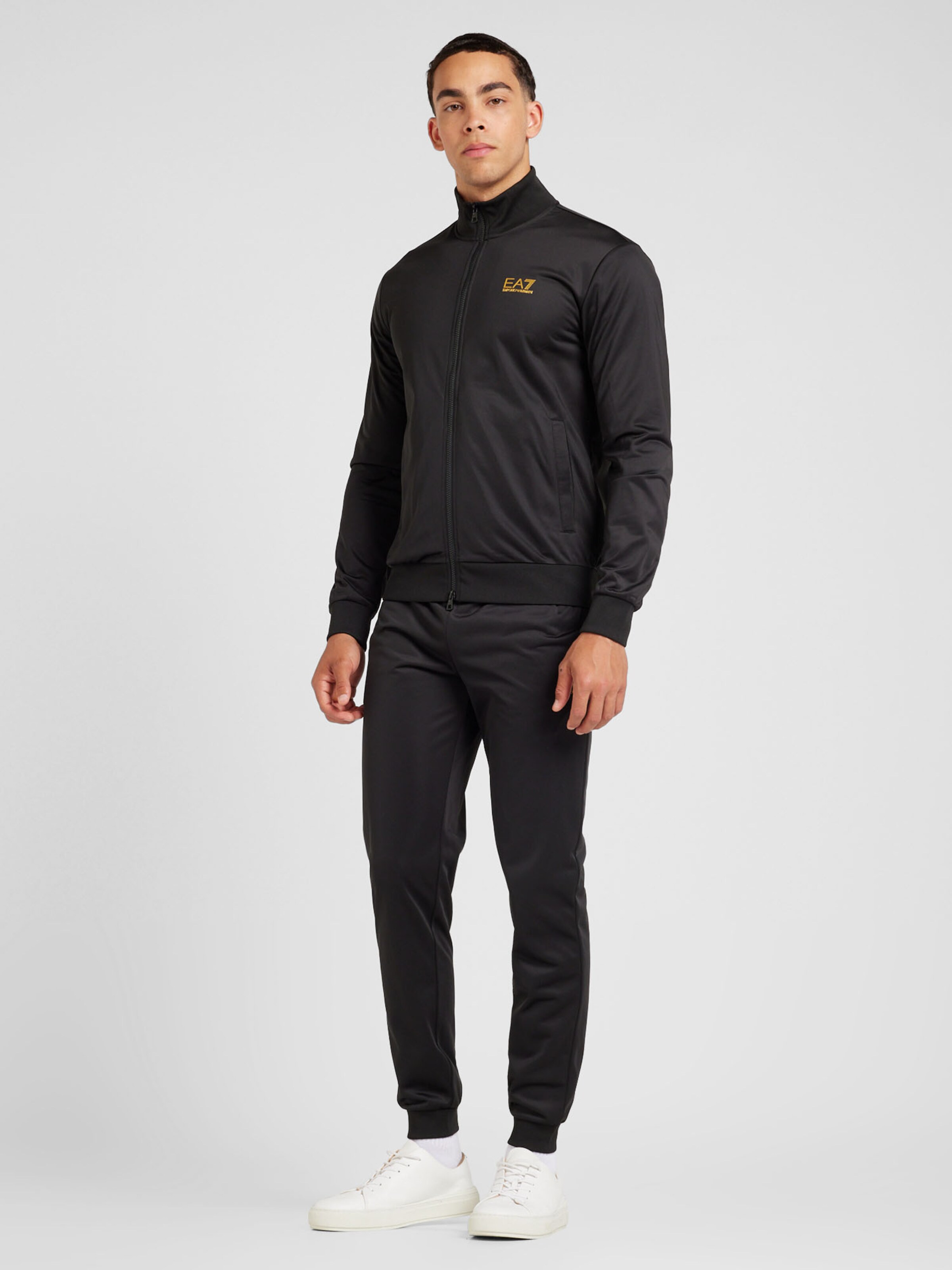 EA7 Emporio Armani Sweat suit in Black ABOUT YOU