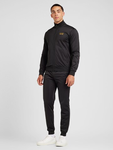 EA7 Emporio Armani Träningsoverall i svart: framsida