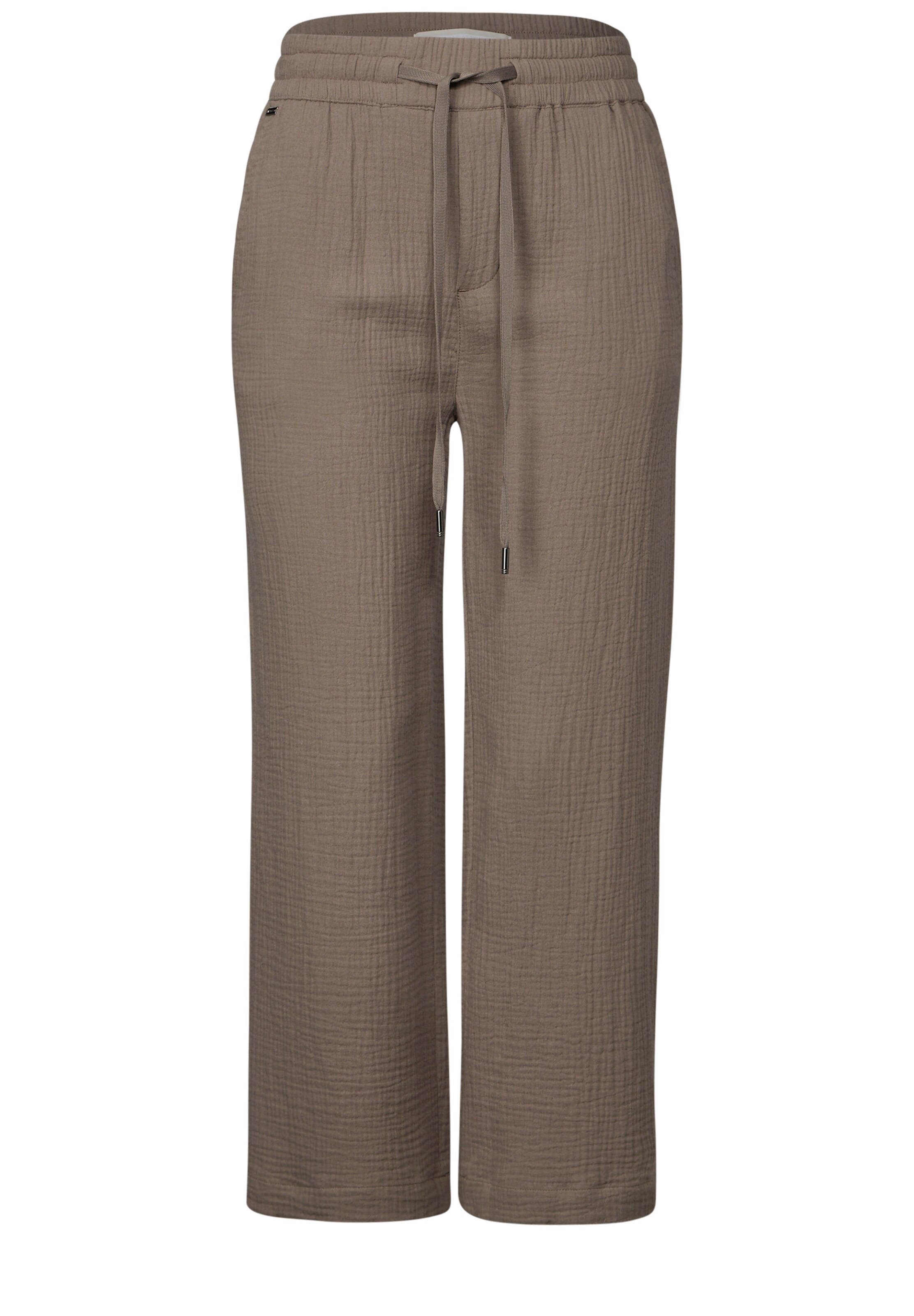 STREET ONE Wide Leg Hose in Braun: Vorderseite