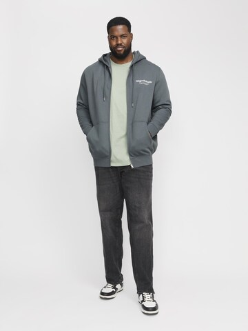 Jack & Jones Plus Кофта на молнии 'JORVesterbro' в Серый