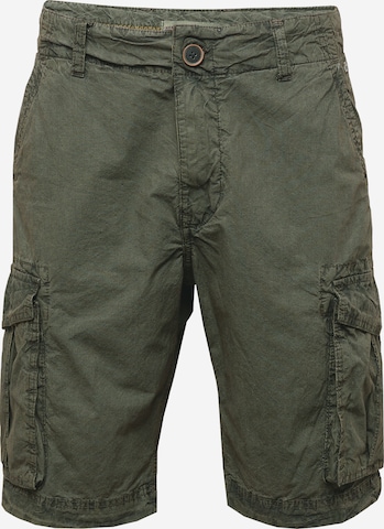 Petrol Industries Regular Cargo trousers in Green: front