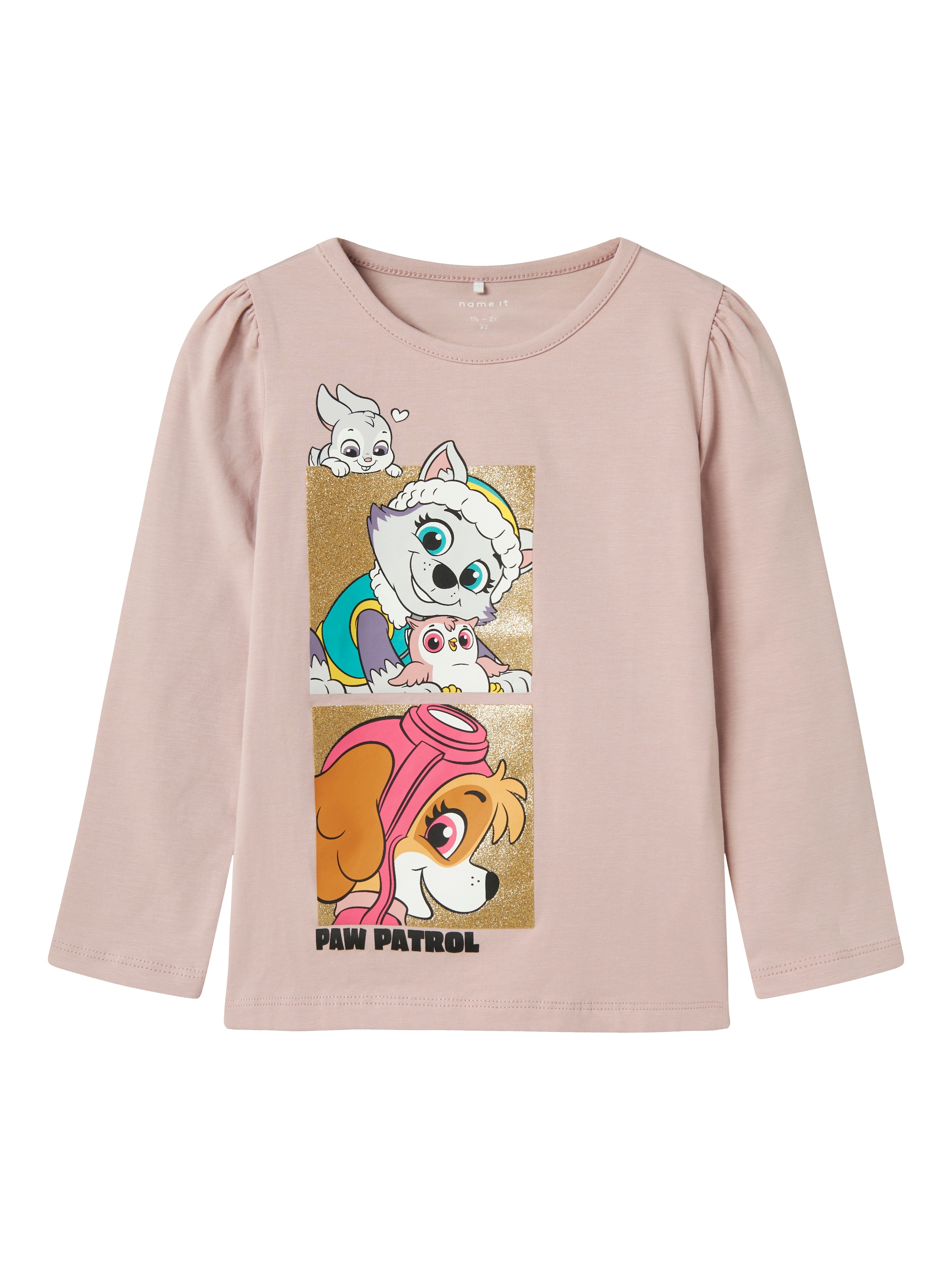 NAME IT - Camiseta 'NMFJOANA PAW' en rosa: frente