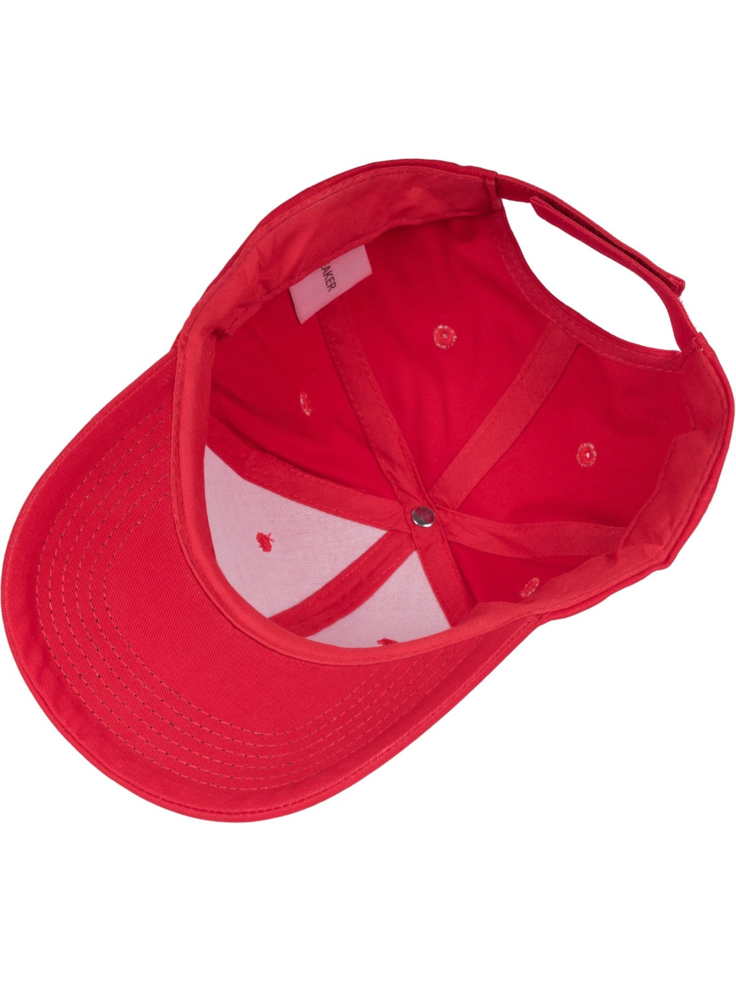styleBREAKER Cap 'Baseball Cap Einfarbig'‌‌‌‌‌‌ in Rot