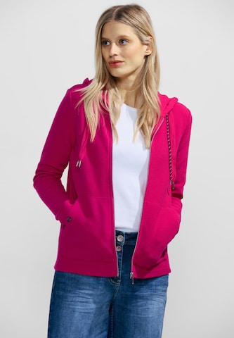 CECIL Sweat jacket in Pink: front