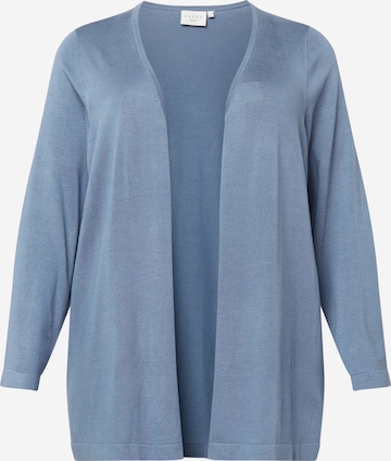 KAFFE CURVE Knit Cardigan 'Farsia' in Blue: front