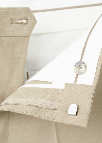 MANGO MAN Slim fit Pleat-Front Pants in Beige
