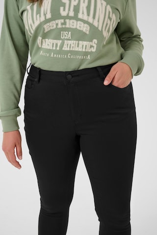 KAFFE CURVE Skinny Jeans 'KCDina' in Black