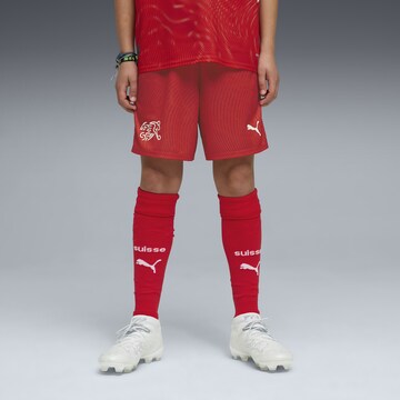 PUMA Regular Sportshorts 'Schweiz 2026' in Rot: Vorderseite