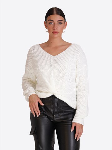 Elara Pullover in Weiß: Vorderseite
