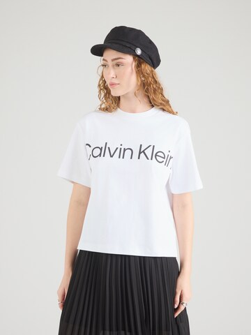 Calvin Klein Jeans Μπλουζάκι σε λευκό: μπροστά