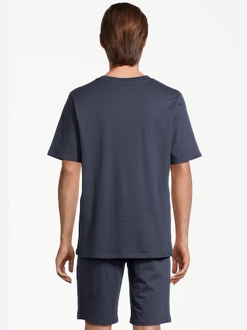 SCHIESSER Pyjama kurz 'Night & Home' in Blau