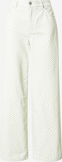 NA-KD Jeans 'Lisa & Lena' i pastelgrøn / hvid, Produktvisning