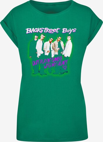 Merchcode T-Shirt 'Backstreet Boys - Playing Games' in Grün: predná strana