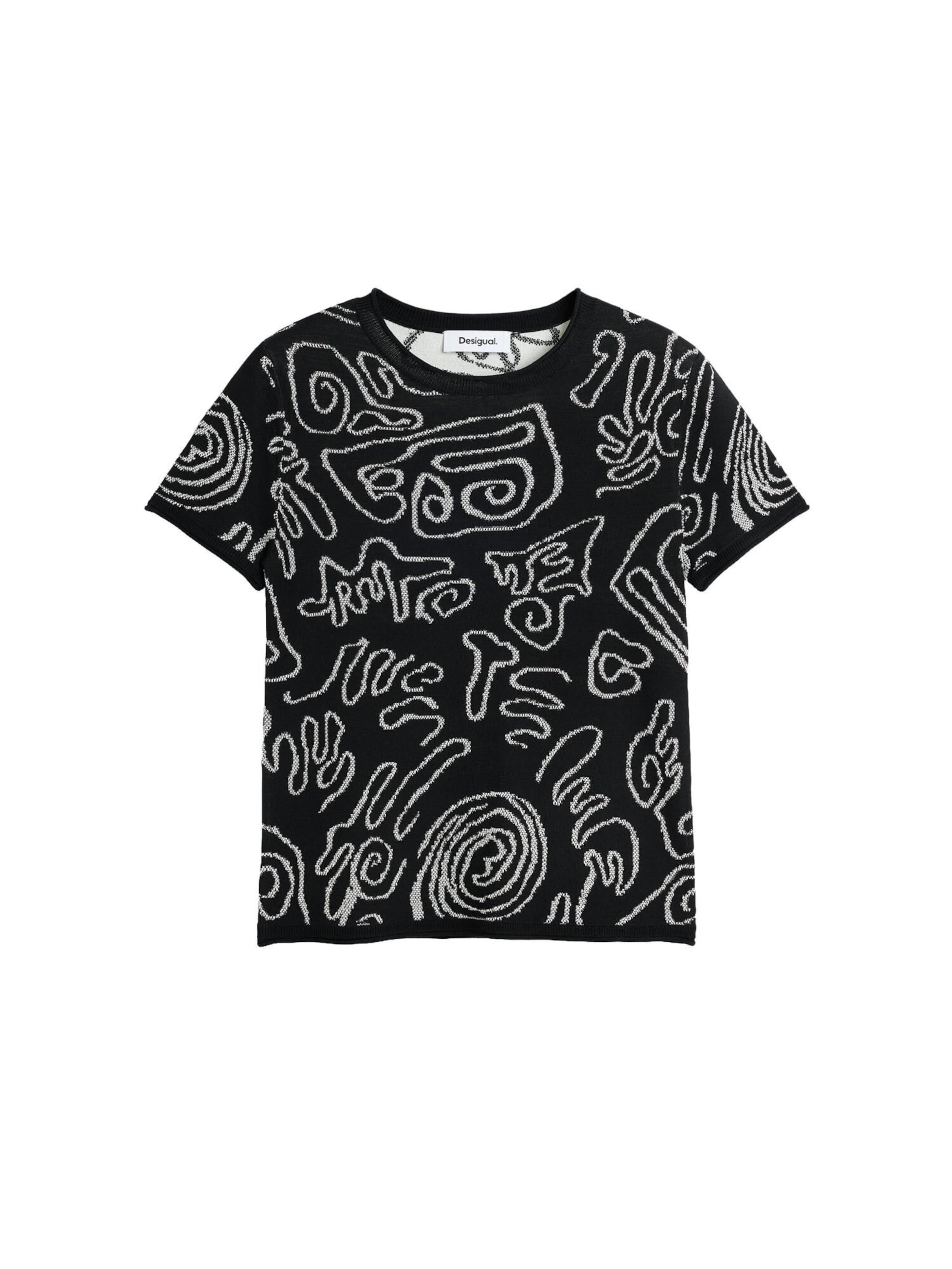 T-shirt Desigual en noir : devant